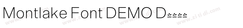 Montlake Font DEMO D字体转换